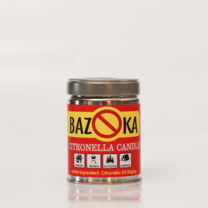 6 x 240g Bazoka Citronella Candle Tins