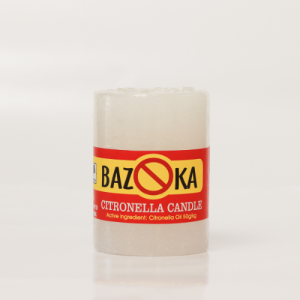 6 Pack 7x10cm Bazoka Citronella Pillar Candles